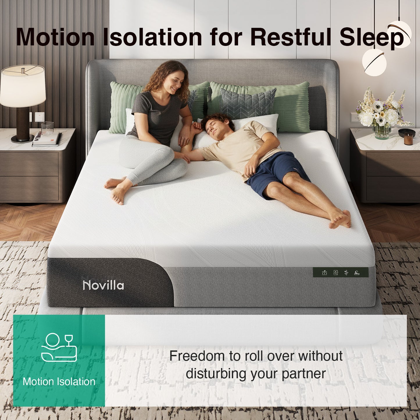 1047B Novilla Mattress 10 Inch, Gel Memory Foam Mattress Full in a Box with Cool-Touch Nylon Cover for Cool Night Sleep