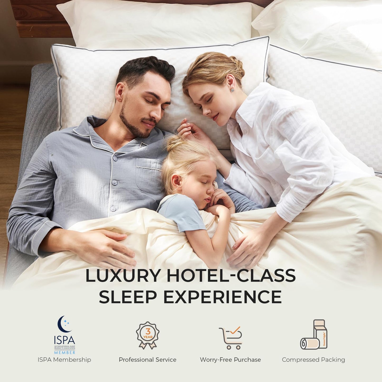 Sweetnight Pillows Set of 2, Hotel Bed Pillows Fluffy Gusseted for Neck and Shoulder, Back Side Sleeper Pillows