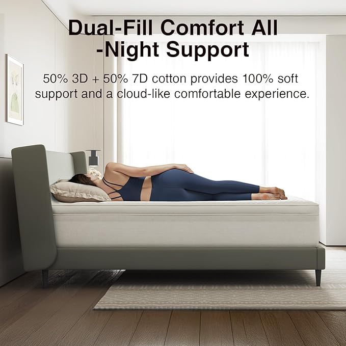 Novilla Twin Fluffy Filled Mattress Topper