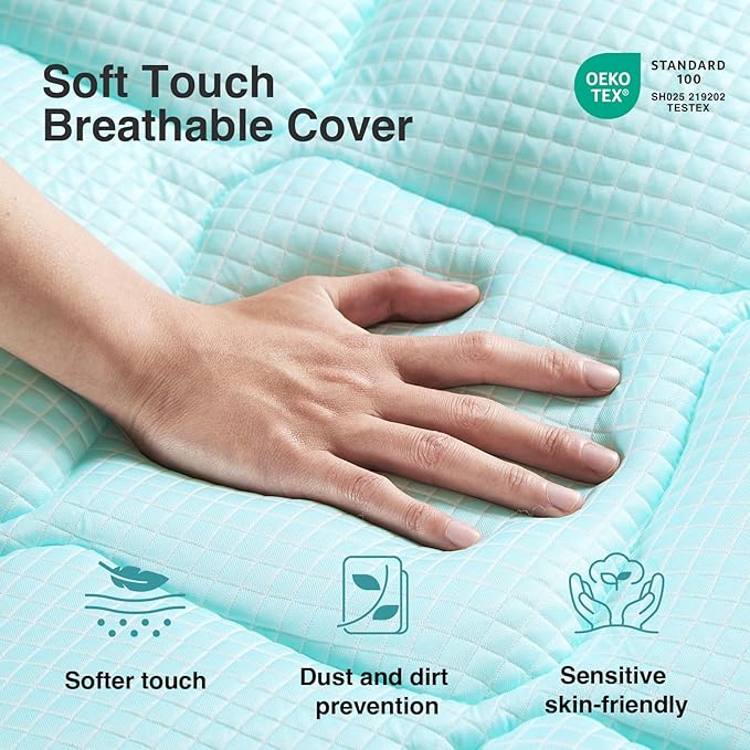 Novilla Queen Memory Foam Mattress Topper