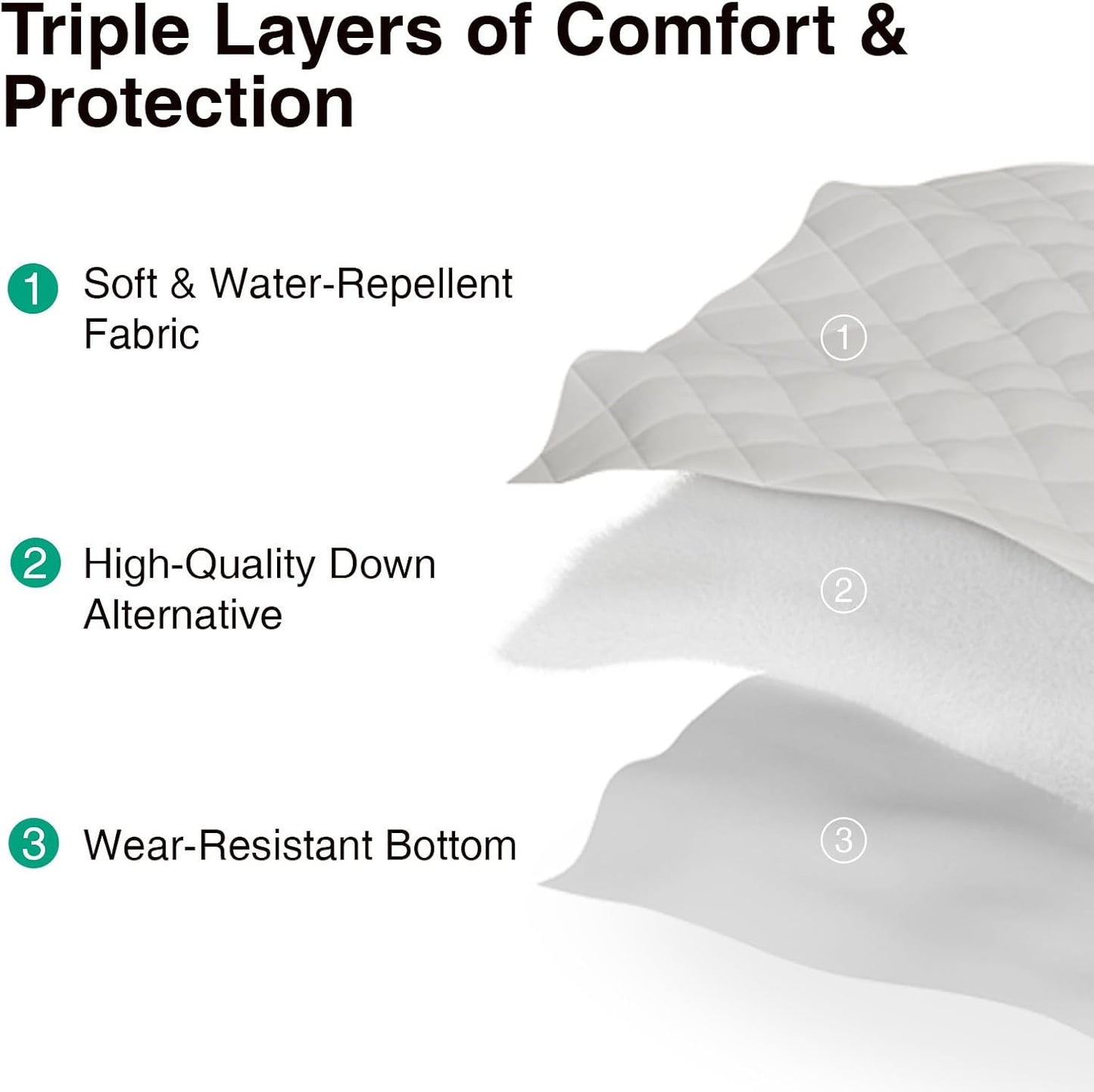 Novilla Twin Fluffy Filled Mattress Topper