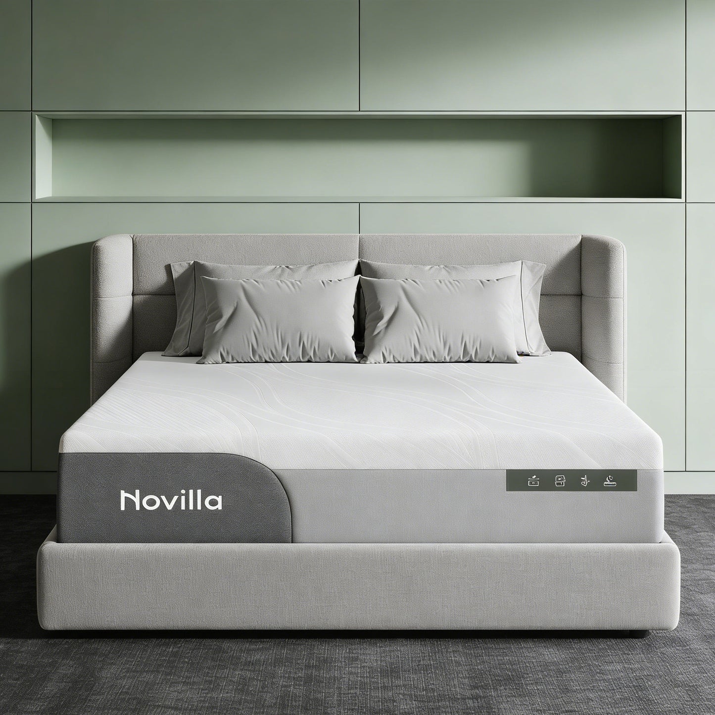 1047B Novilla GreyZen Medium Gel Memory Foam Mattress