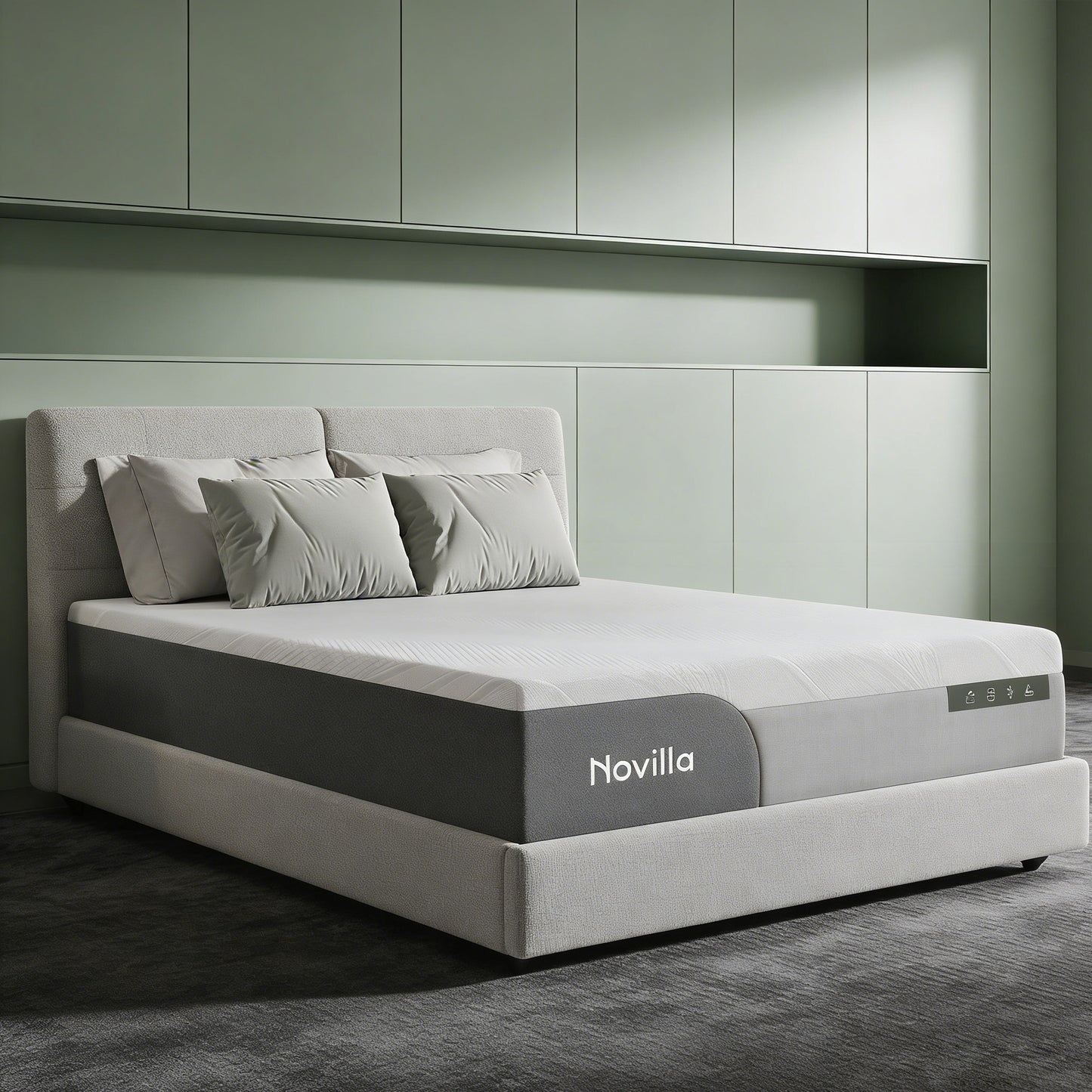 1047B Novilla GreyZen Medium Gel Memory Foam Mattress