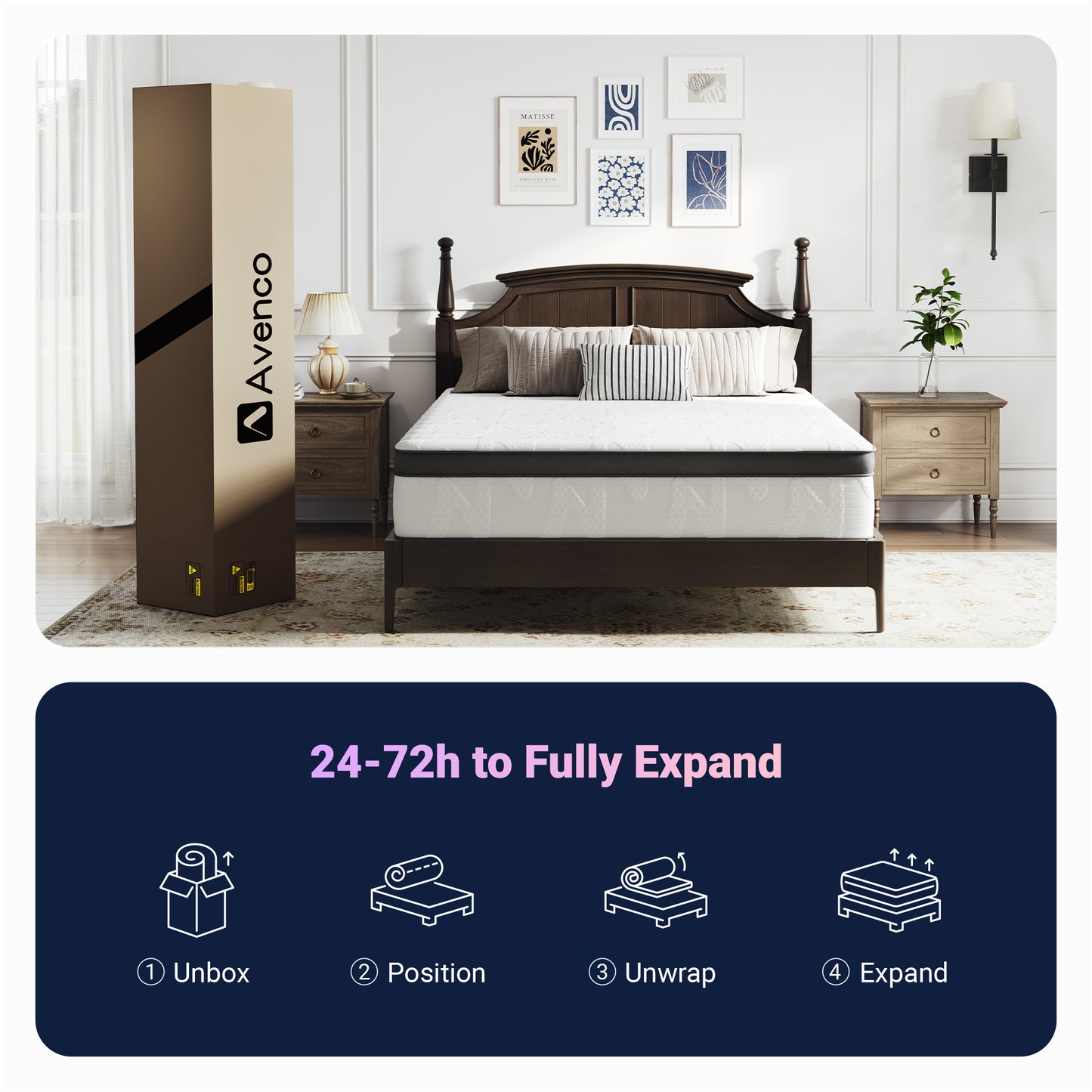 Avenco Whisper 8/10/12/14 Inch Hybrid Mattress