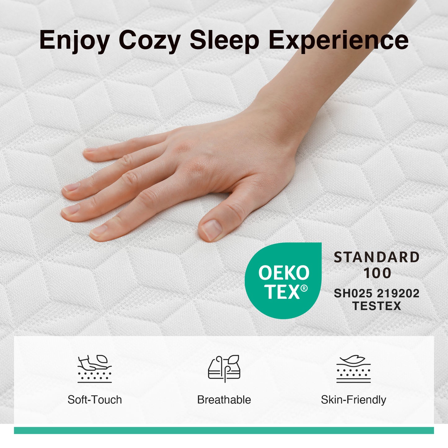 1905 Novilla Mattress, Mattresses in a Box with Cooling Memory Foam & Reinforced Support Foam for Back Pain Relief & Refreshed Sleep with Motion Isolation Meduim Firm Feel