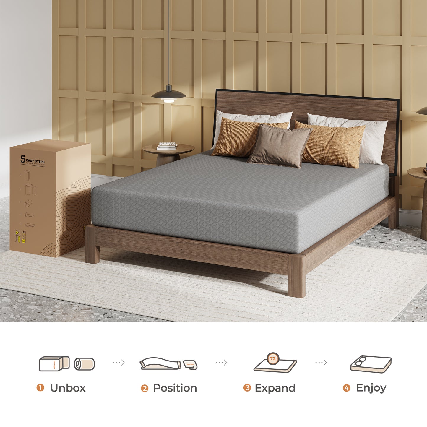 Avenco Black Memory Foam Mattress