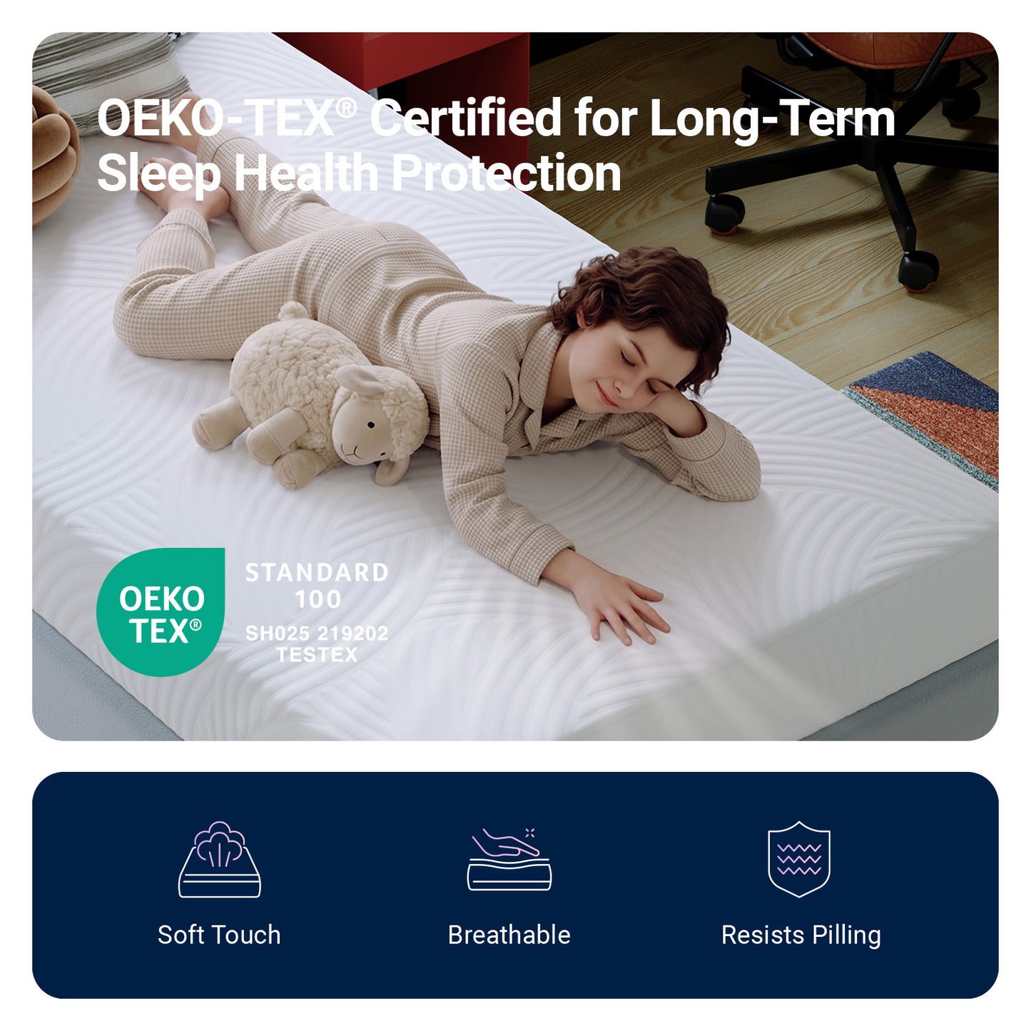 A-M01866 Gel Infused Memory Foam Cooling Comfort Mattress