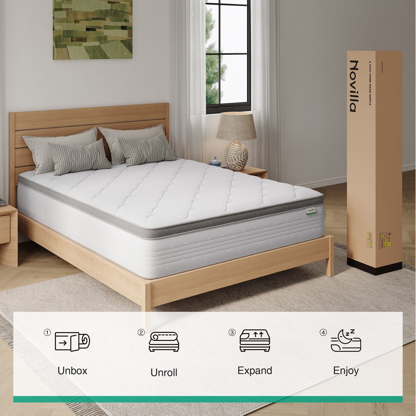 Novilla Easeon 6/8/10/12/14  Pocket Spring Hybrid Mattress