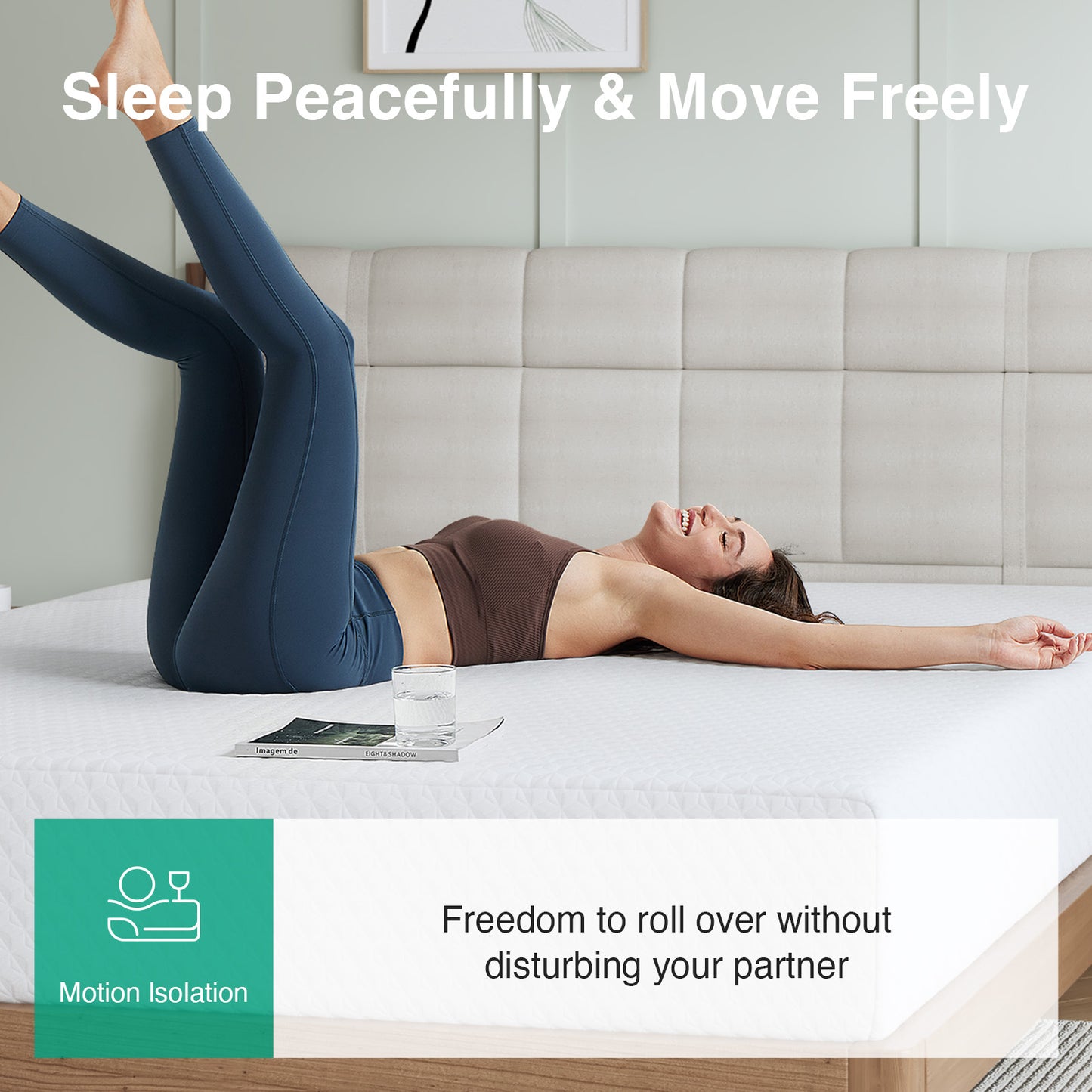 1905 Novilla Mattress, Mattresses in a Box with Cooling Memory Foam & Reinforced Support Foam for Back Pain Relief & Refreshed Sleep with Motion Isolation Meduim Firm Feel