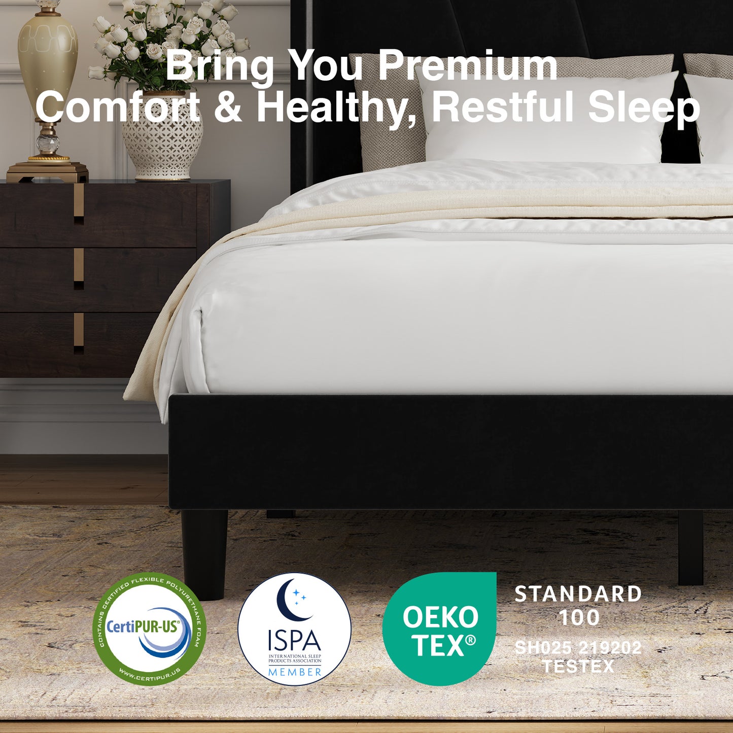 F12019 Novilla Bed Frame with Headboard
