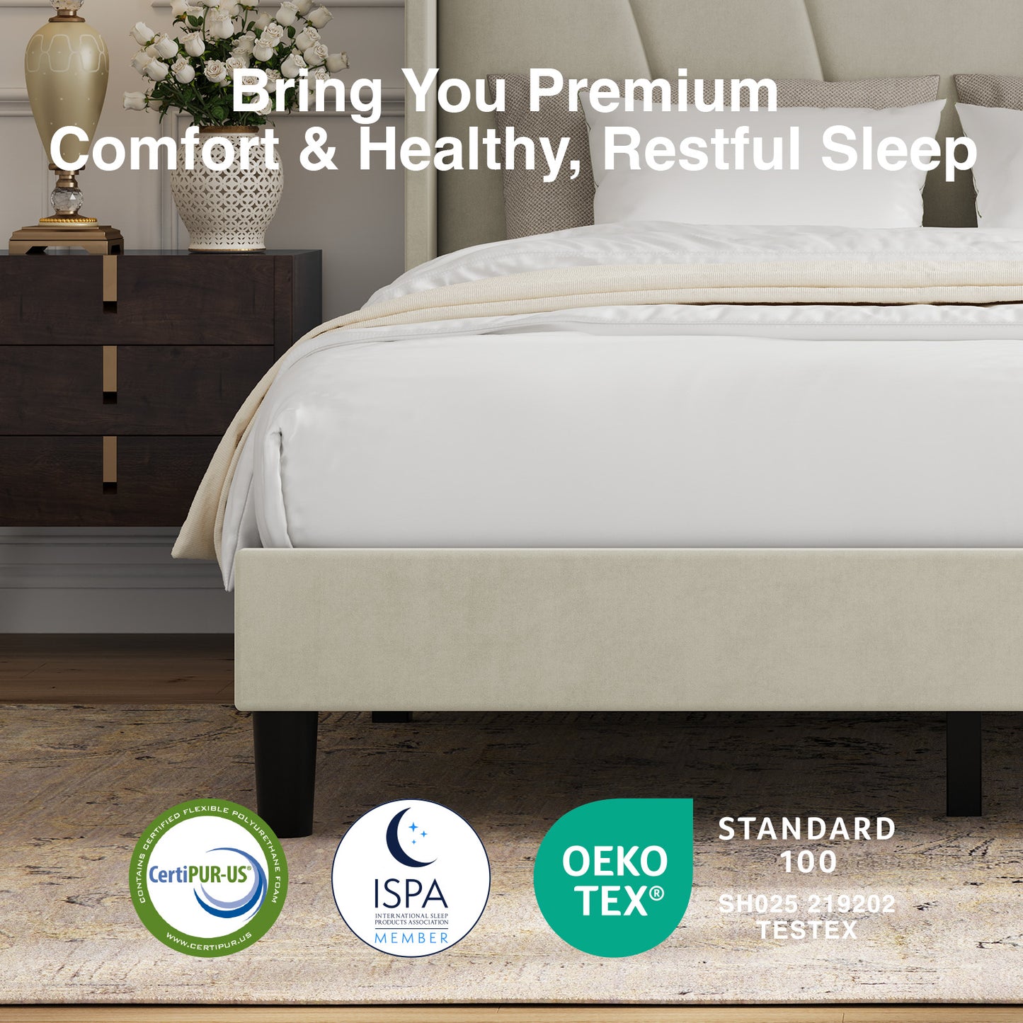 F12019 Novilla Bed Frame with Headboard