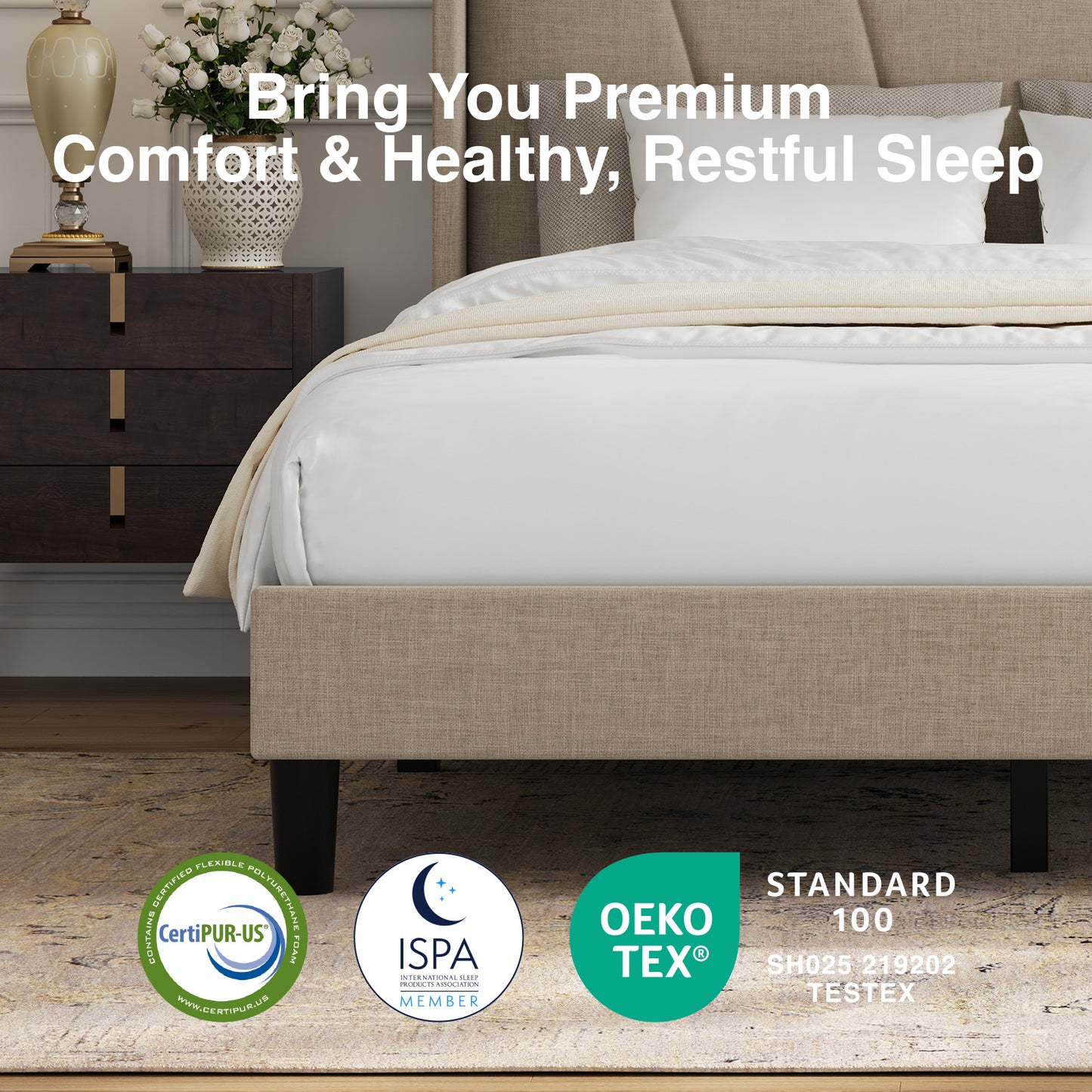 F12019 Novilla Bed Frame with Headboard