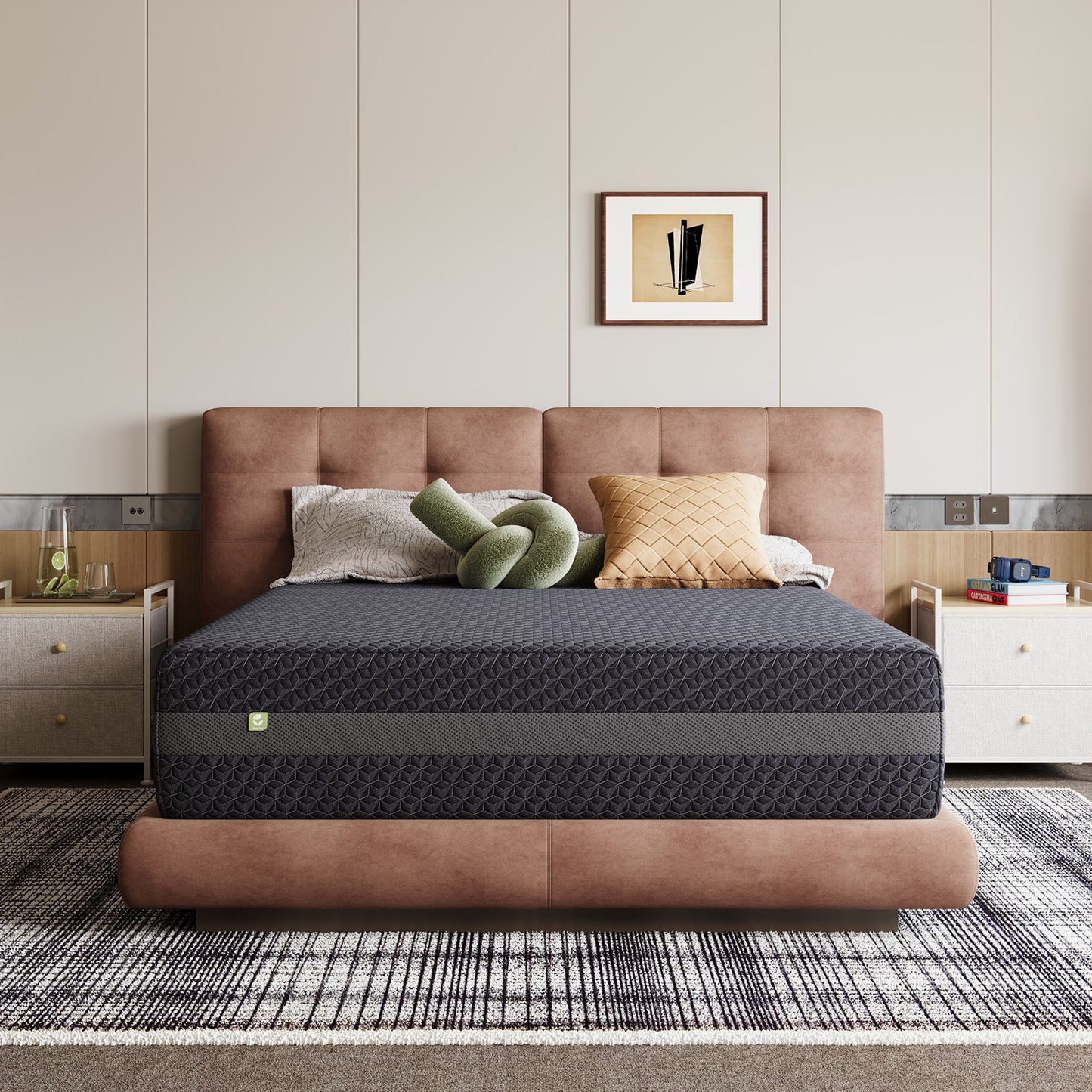 1914 Novilla Mattress, Gel Memory Foam Mattress for Body Contouring & Consistent Pressure-Relieving Support, with Green Tea-Infused Foam, Medium Firm, Mattresses in a Box