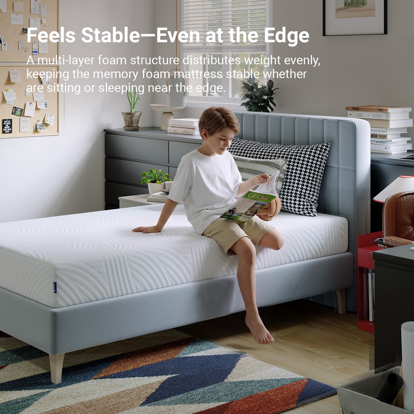 A-M01866 Gel Infused Memory Foam Cooling Comfort Mattress