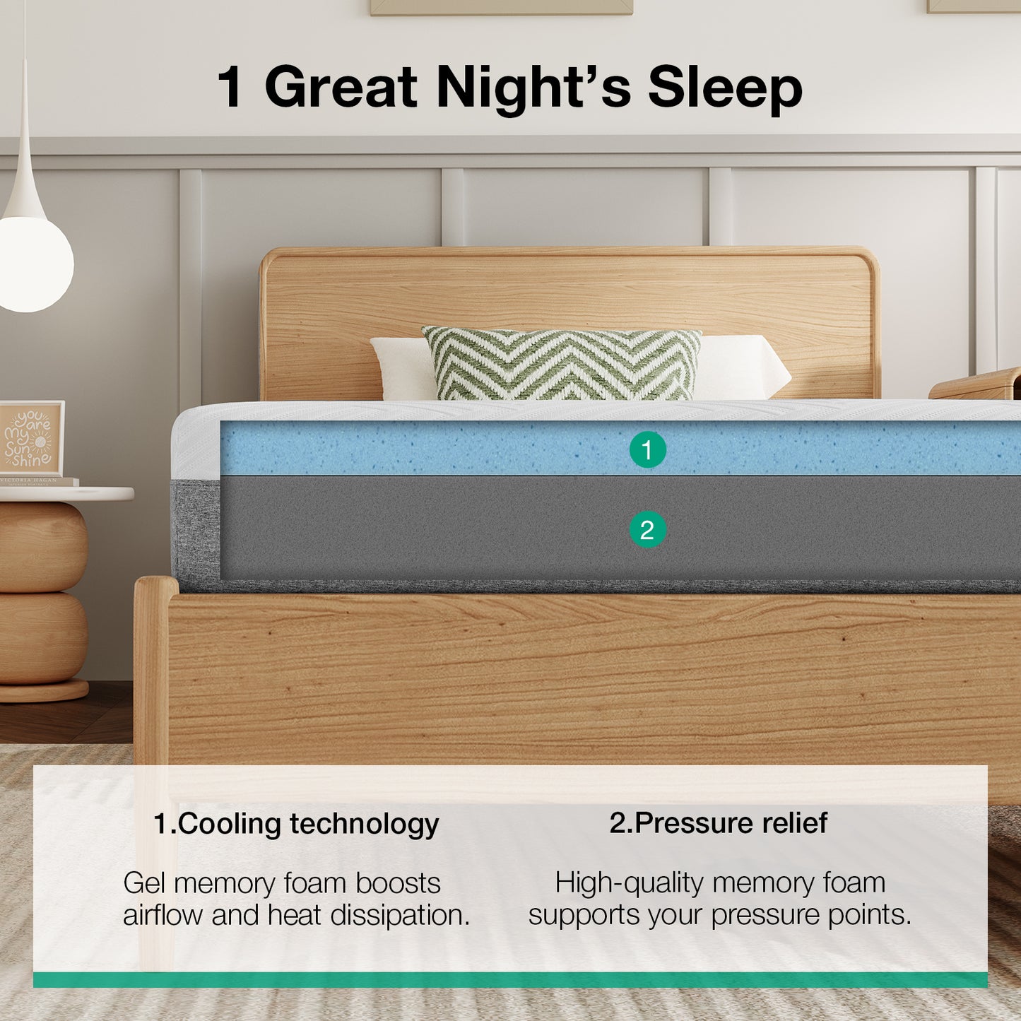 Novilla 6 inch Medium Full Memory foam Mattress in a Box