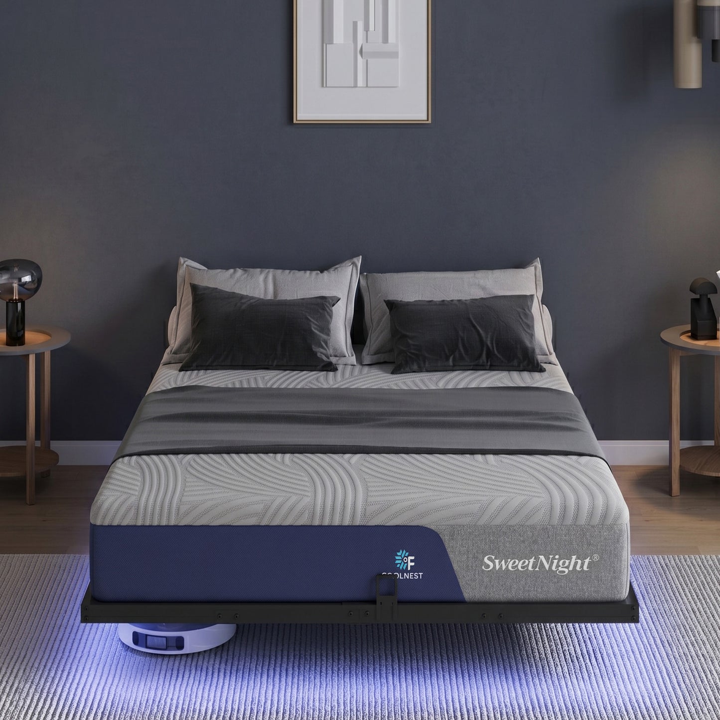 Sweetnight Cooling Gel Memory Mattress +Bed Frame
