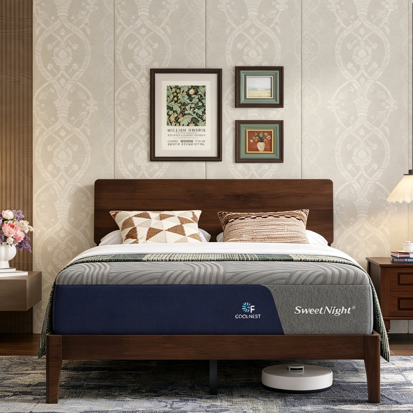Sweetnight Cooling Gel Memory Mattress +Bed Frame