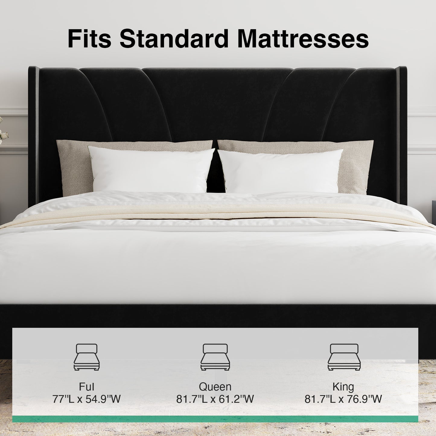 F12019 Novilla Bed Frame with Headboard