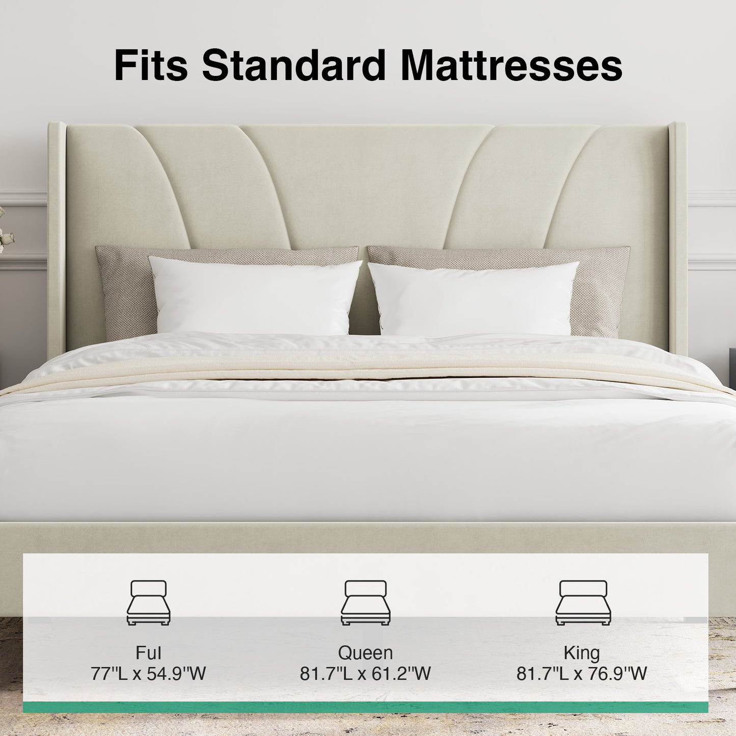 F12019 Novilla Bed Frame with Headboard
