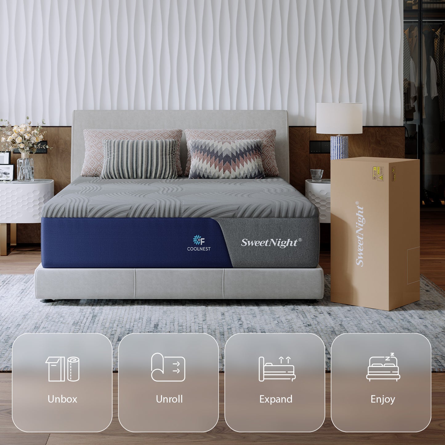 1518L Sweetnight CoolNest Memory Foam Mattress 13 inch