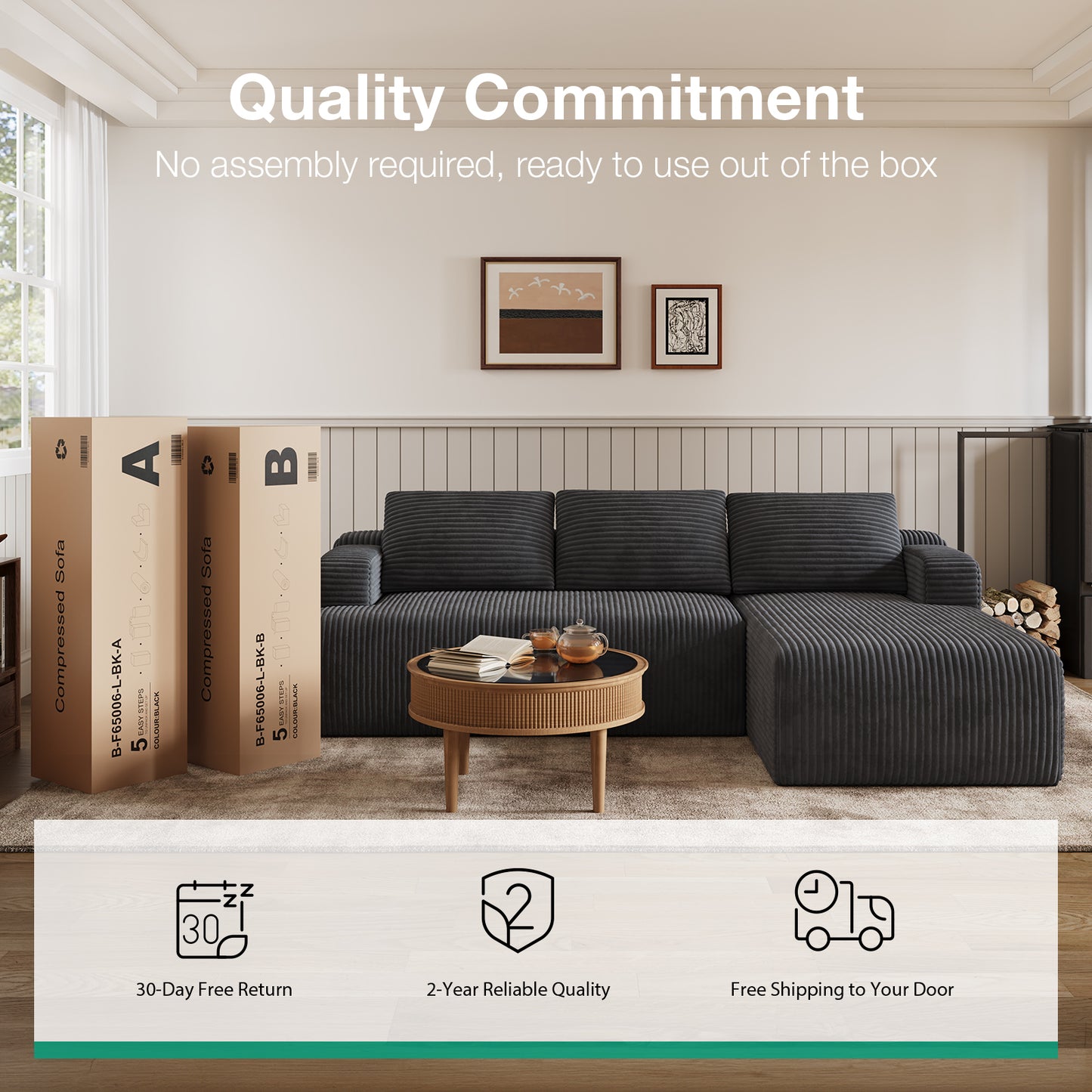 F65006 Novilla L-Shape Sectional Couches