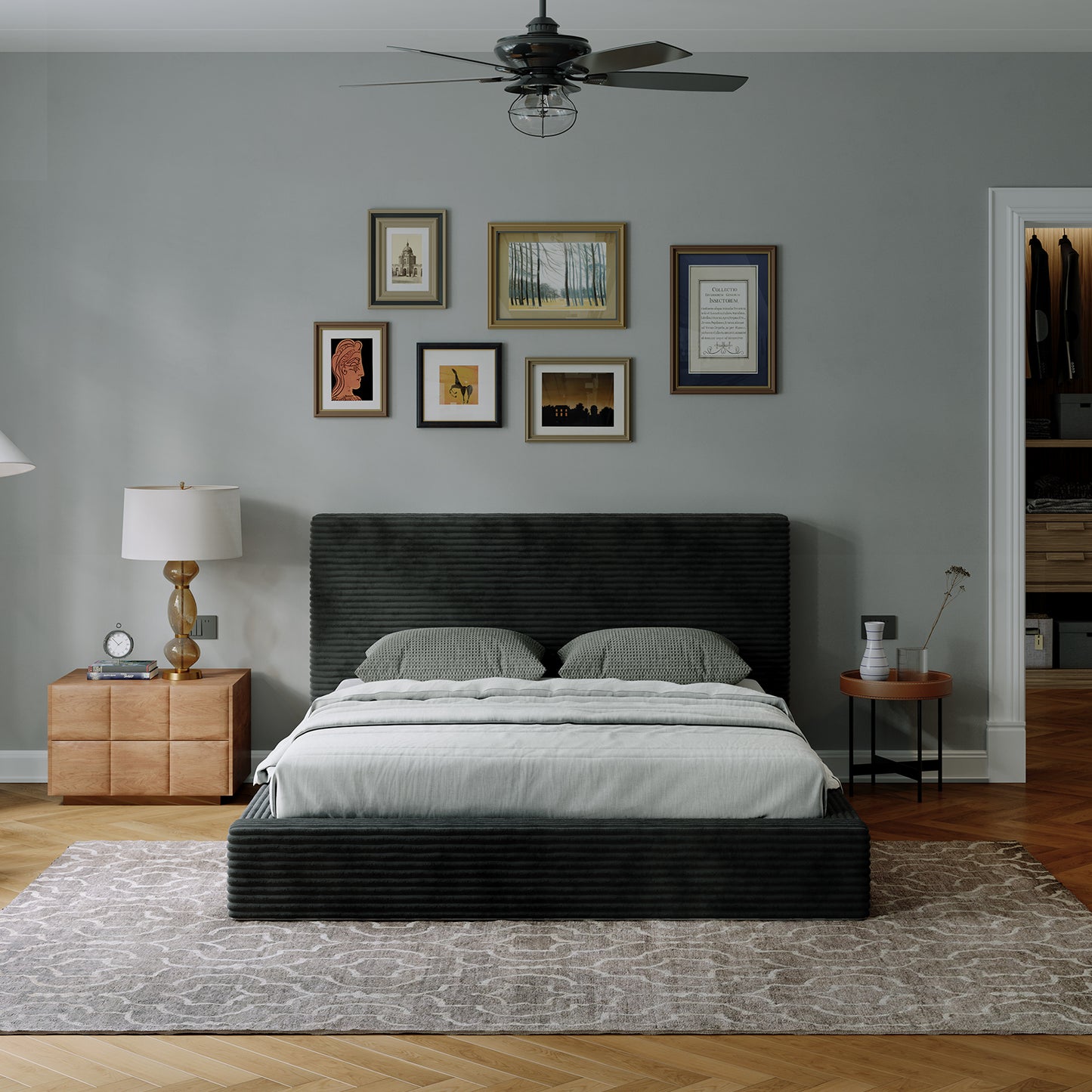 F16001 Novilla Bed Frame with Headboard
