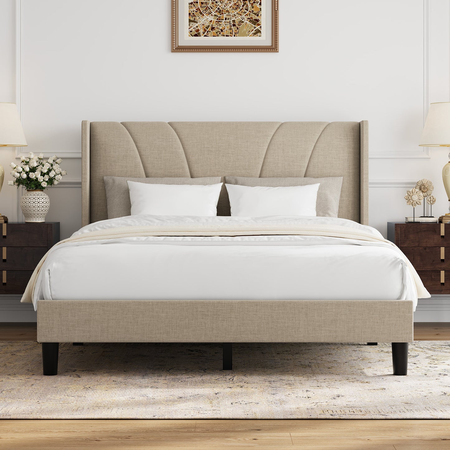 F12019 Novilla Bed Frame with Headboard