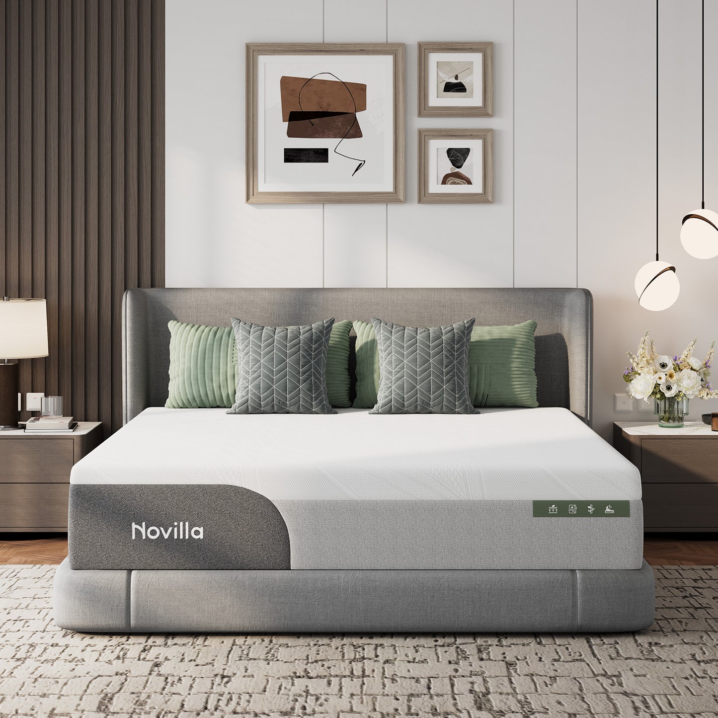 1047B Novilla Mattress 10 Inch, Gel Memory Foam Mattress Full in a Box with Cool-Touch Nylon Cover for Cool Night Sleep
