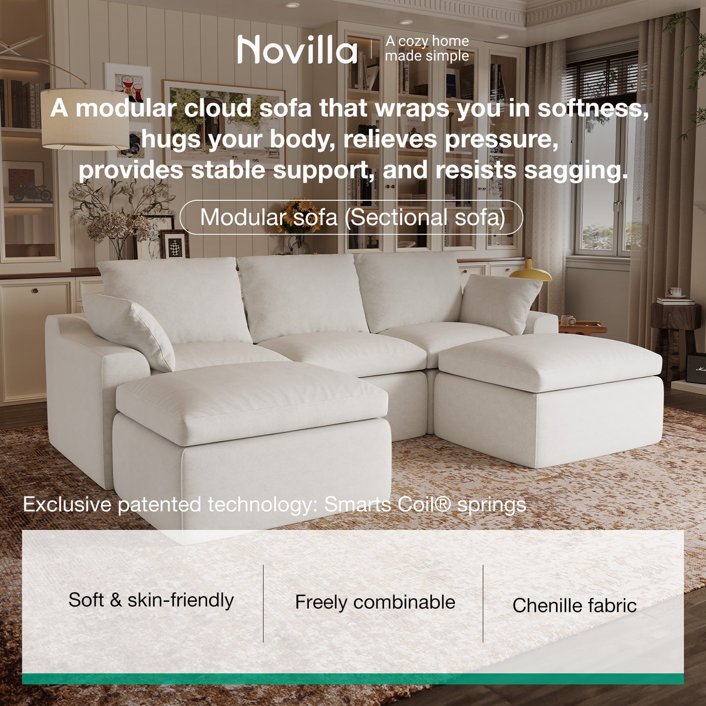 65005 Novilla Modern Sectional Sofa