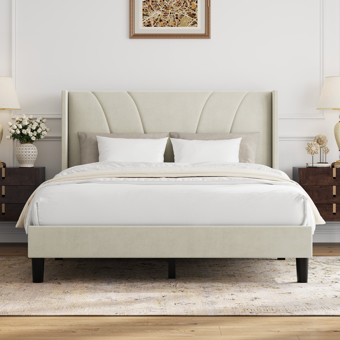 F12019 Novilla Bed Frame with Headboard