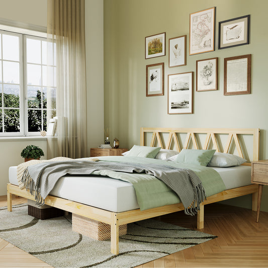 14003 Novilla 12" Solid Wood Bed Frame