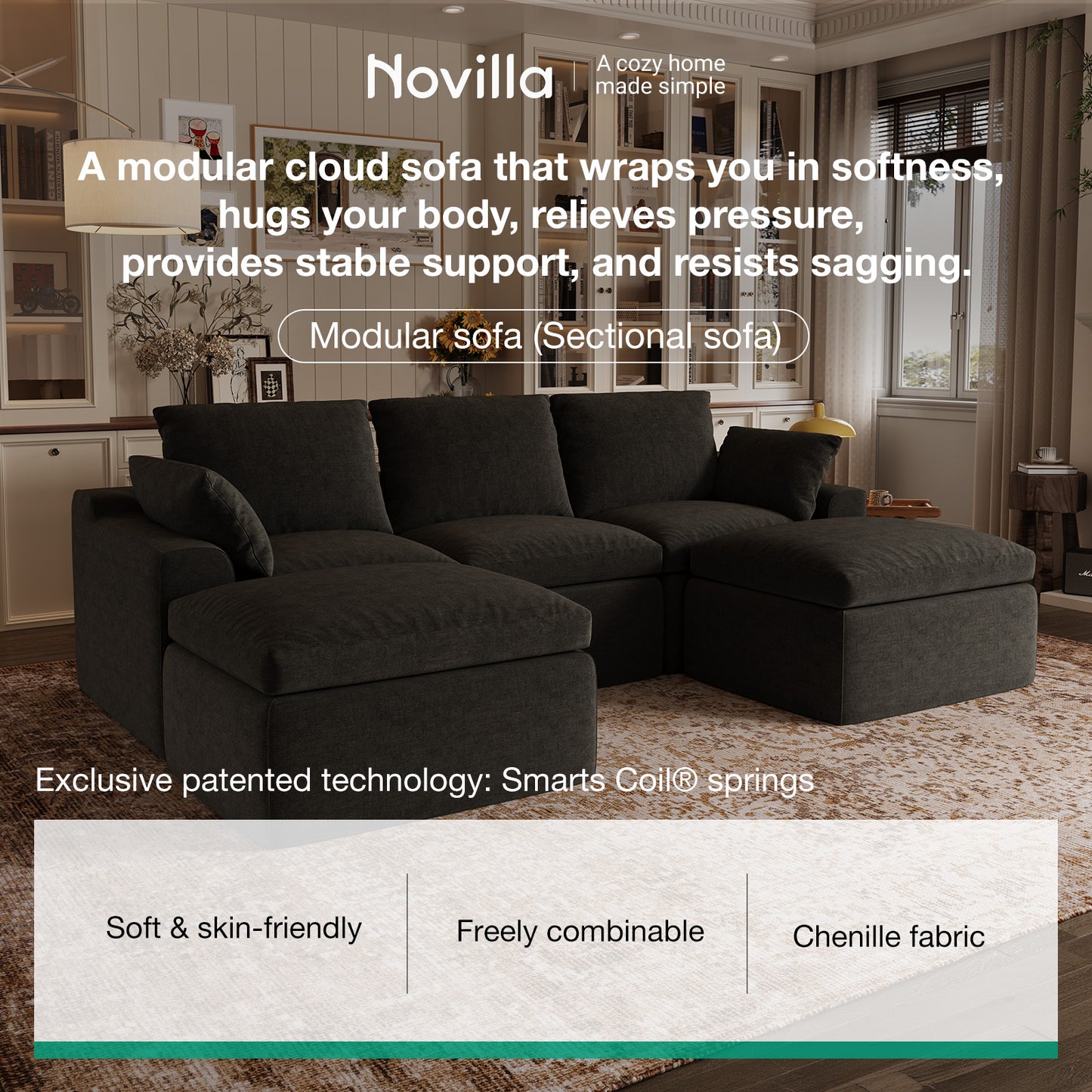 65005 Novilla Modern Sectional Sofa