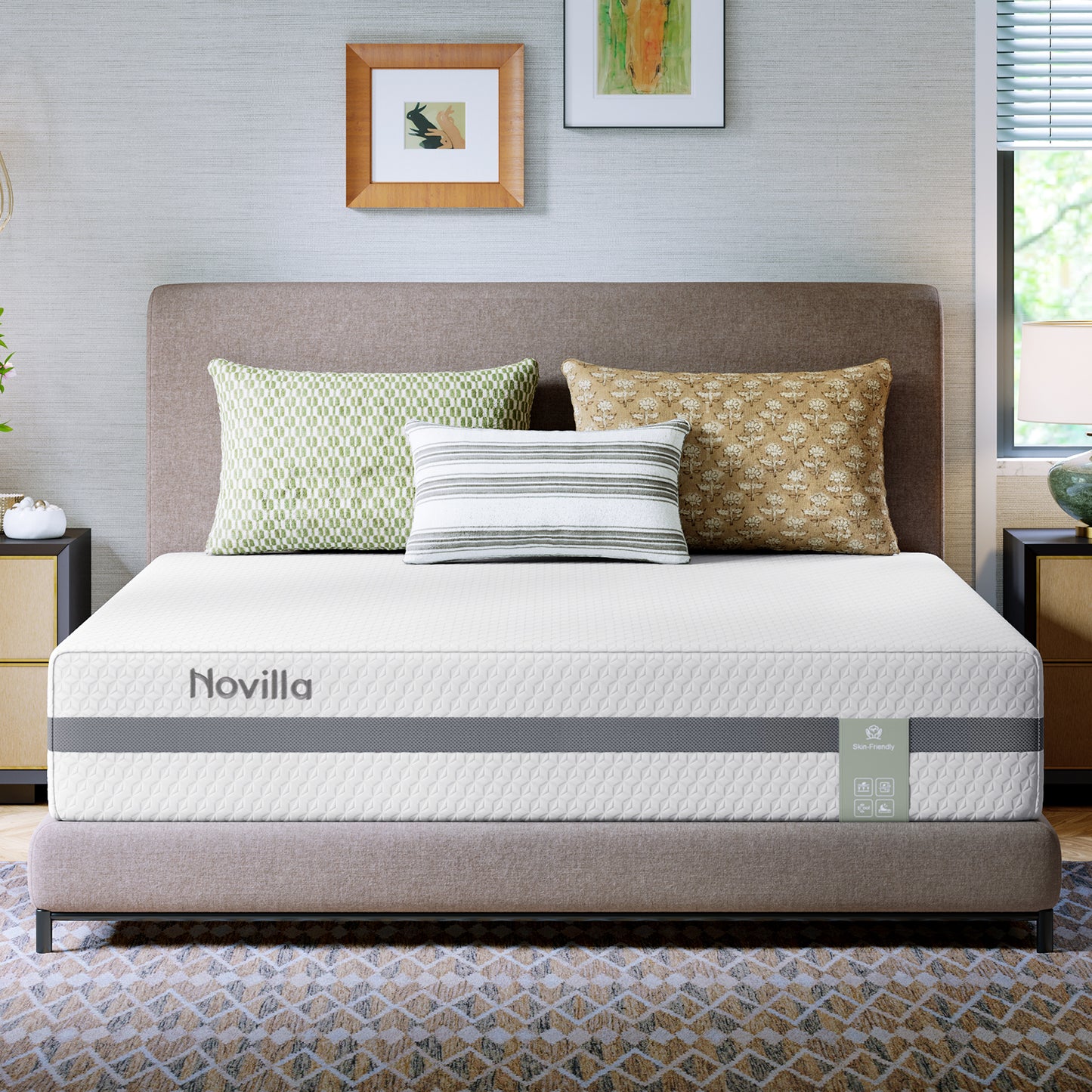 1101 Novilla Mattress, Mattress with Upgraded Dual-Support for Spinal Alignment & Pressure Relief, NanoGEL™ Memory Foam Mattresses