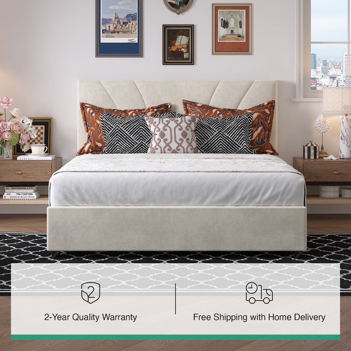 F12016 Novilla Bed Frame with Drawers