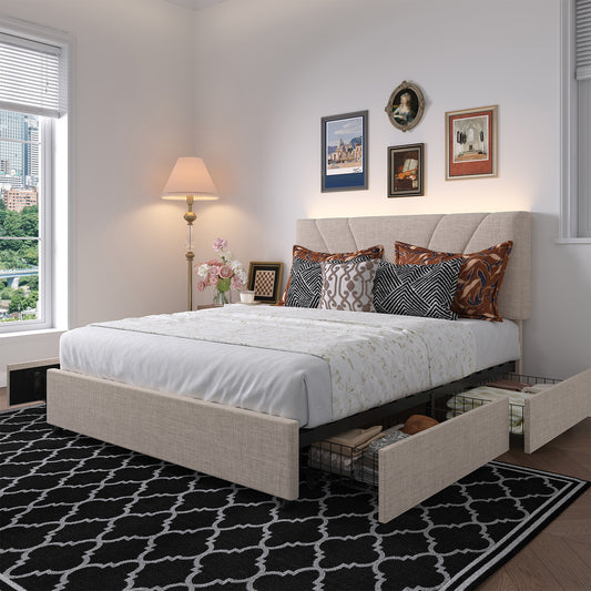 F12016 Novilla Bed Frame with Drawers
