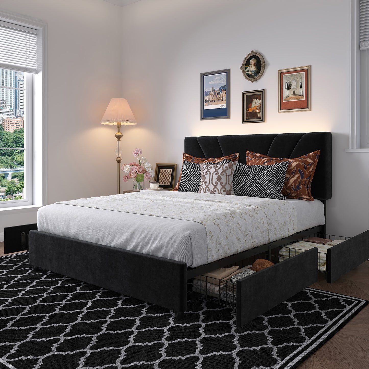 F12016 Novilla Bed Frame with Drawers