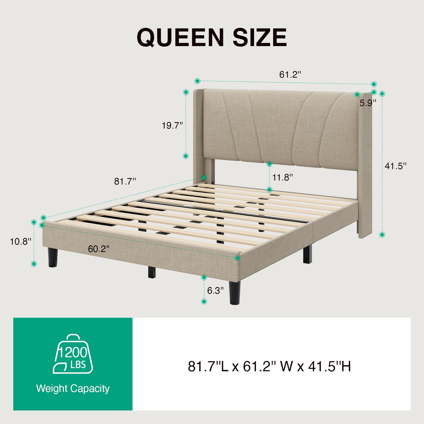 F12019 Novilla Bed Frame with Headboard