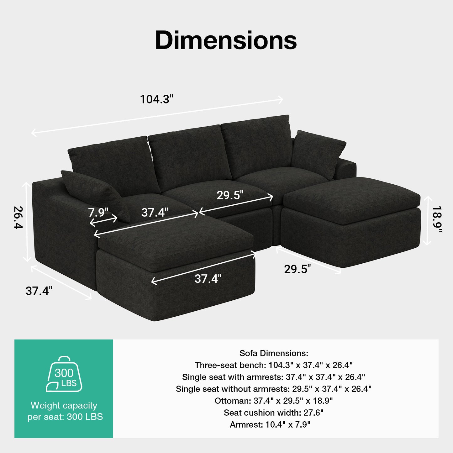 65005 Novilla Modern Sectional Sofa