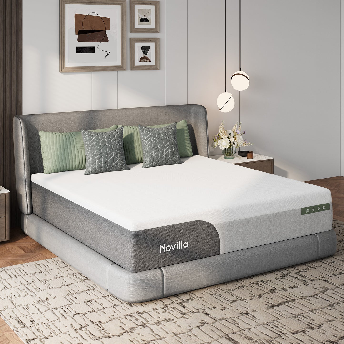 1047B Novilla Mattress 10 Inch, Gel Memory Foam Mattress Full in a Box with Cool-Touch Nylon Cover for Cool Night Sleep