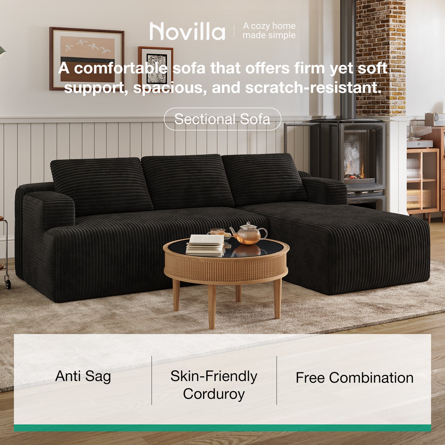 F65006 Novilla L-Shape Sectional Couches
