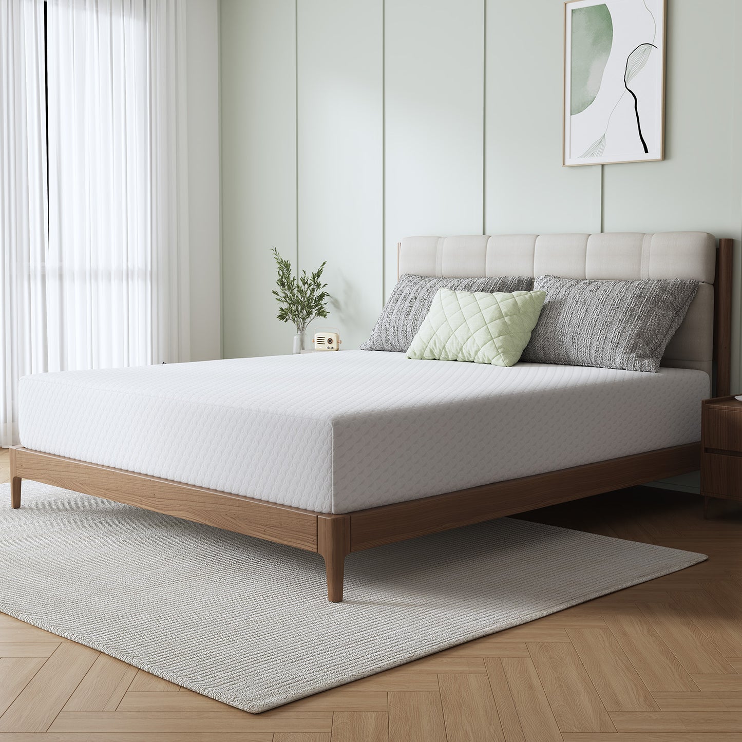 1905 Novilla Mattress, Mattresses in a Box with Cooling Memory Foam & Reinforced Support Foam for Back Pain Relief & Refreshed Sleep with Motion Isolation Meduim Firm Feel