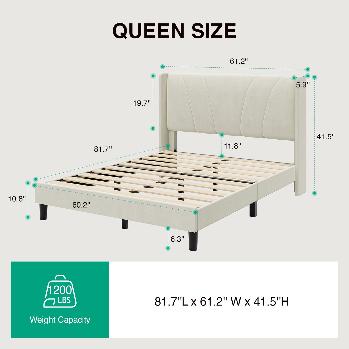 F12019 Novilla Bed Frame with Headboard