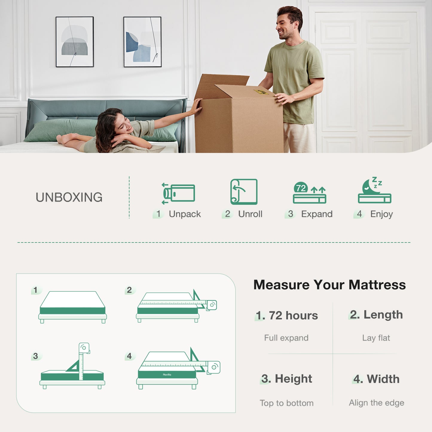 Novilla Atease Medium Gel Memory Foam Mattress