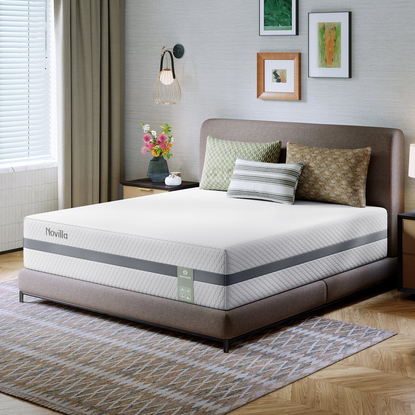 1101 Novilla Mattress, Mattress with Upgraded Dual-Support for Spinal Alignment & Pressure Relief, NanoGEL™ Memory Foam Mattresses