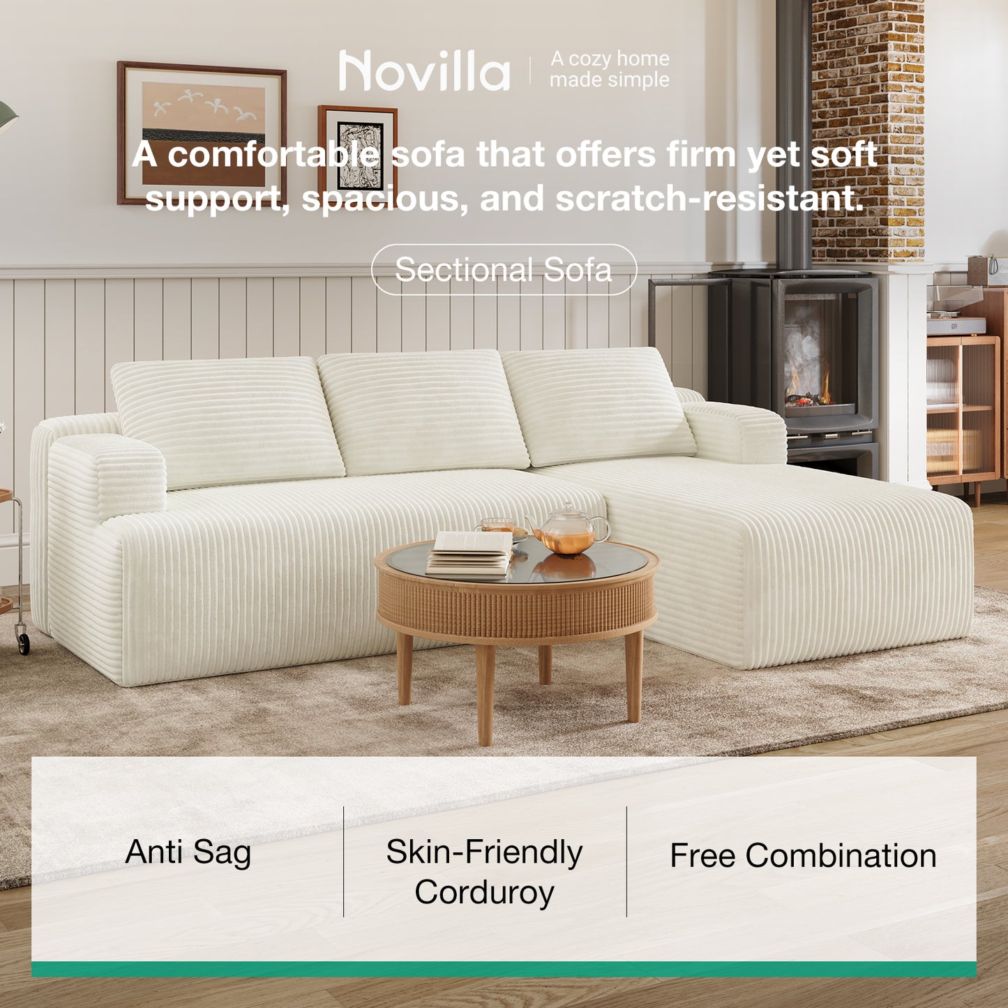 F65006 Novilla L-Shape Sectional Couches