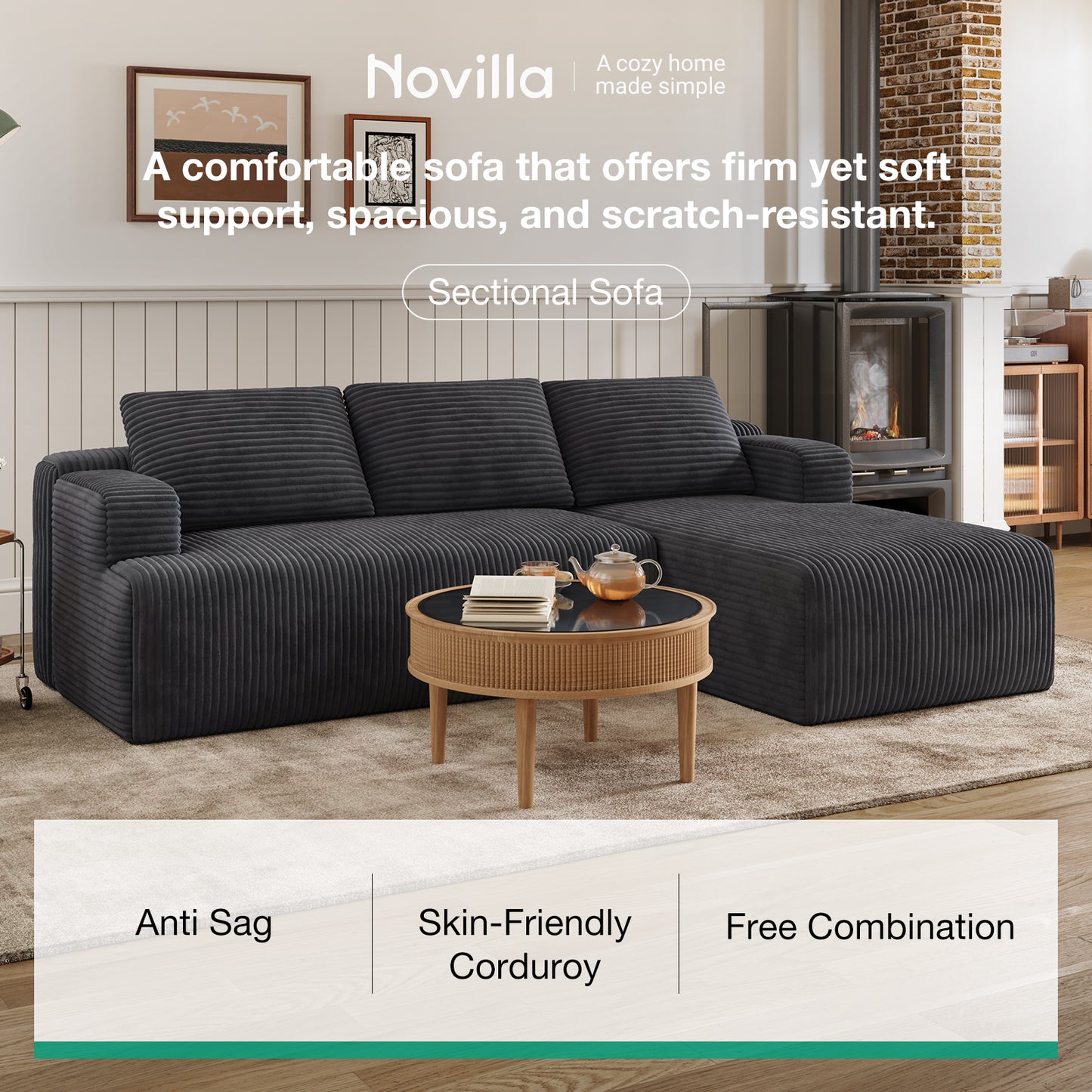 F65006 Novilla L-Shape Sectional Couches