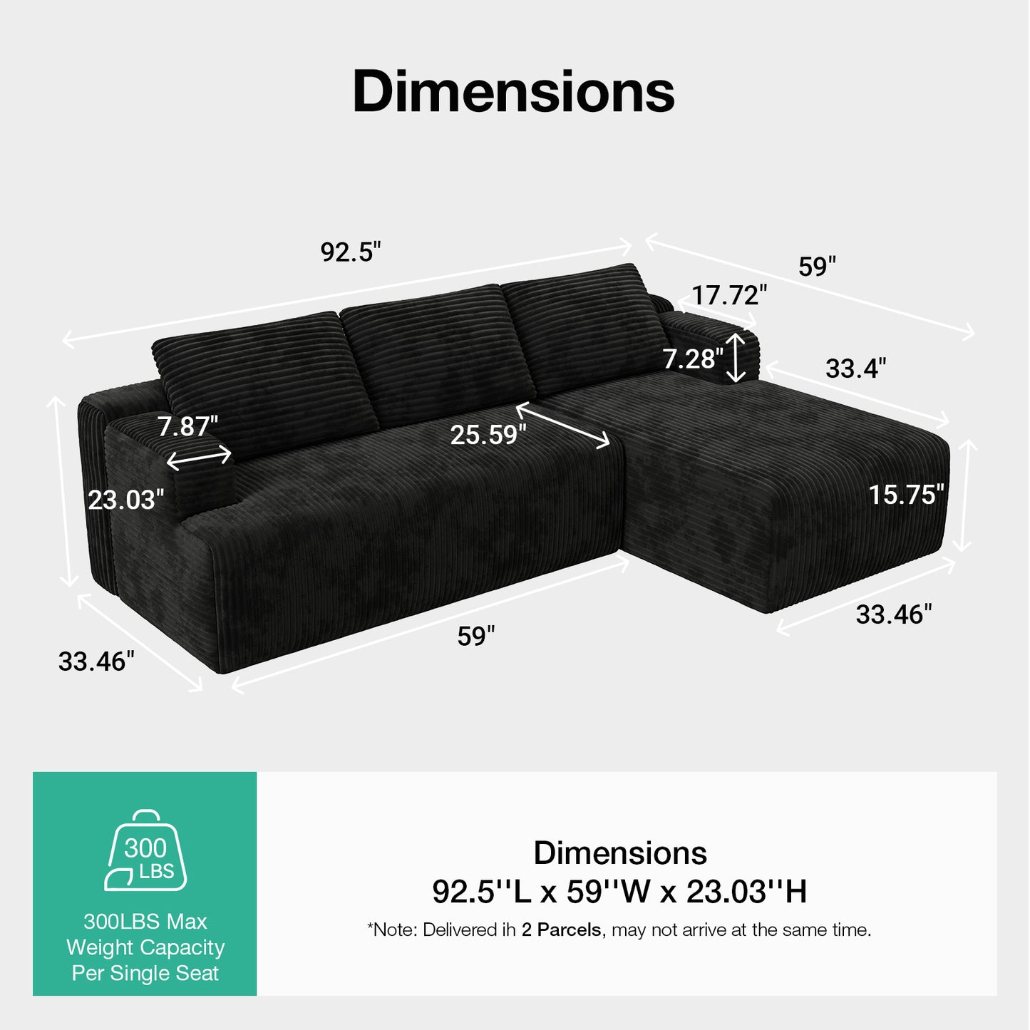 F65006 Novilla L-Shape Sectional Couches