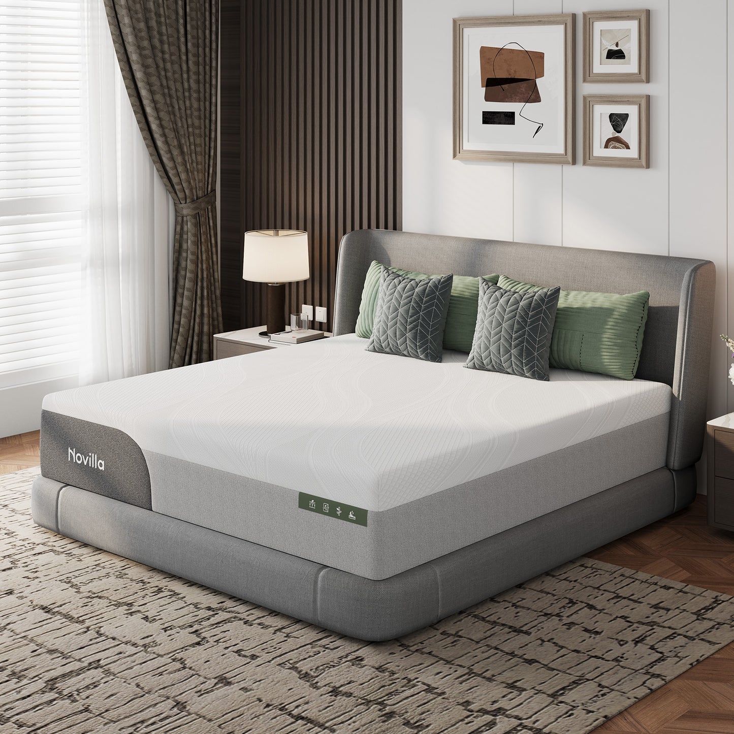 1047B Novilla Mattress 10 Inch, Gel Memory Foam Mattress Full in a Box with Cool-Touch Nylon Cover for Cool Night Sleep