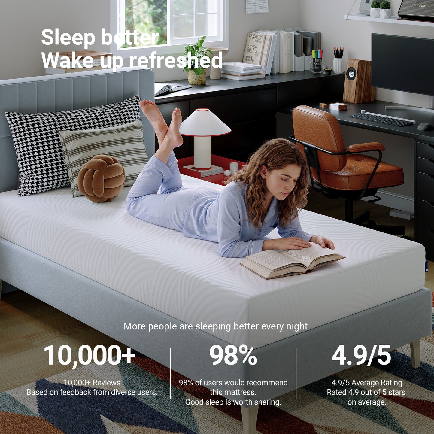 A-M01866 Gel Infused Memory Foam Cooling Comfort Mattress