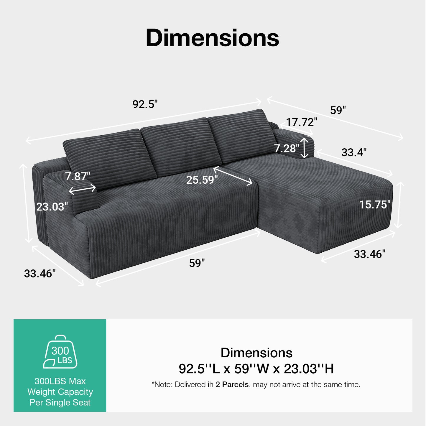 F65006 Novilla L-Shape Sectional Couches